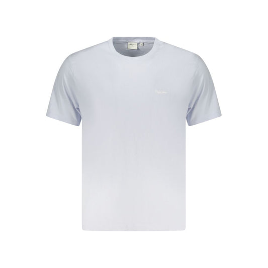 T-Shirt by Pepe Jeans for men in cotton blue features a plush silhouette, showcasing a sophisticated crew neckline and for a truly plush finish.