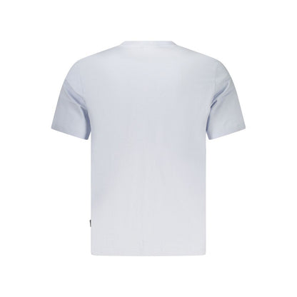T-Shirt by Pepe Jeans for men in cotton blue features an edgy silhouette, meticulously detailed with a sophisticated and crew neckline for a truly edgy finish.