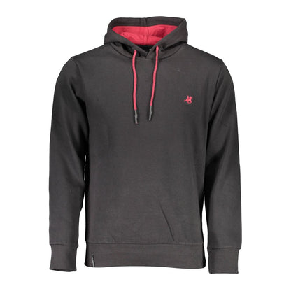 Hooded Sweatshirt by U.S. Grand Polo for men in cotton polyester black features an magnificent silhouette, showcasing a sophisticated hooded neckline and detail for a truly magnificent finish.
