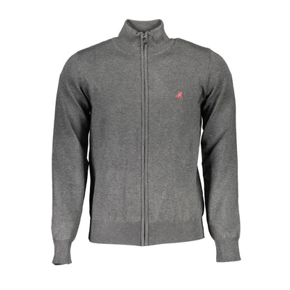 Cardigan by U.S. Grand Polo for men in nylon & viscose gray showcases a luxurious silhouette, meticulously detailed with a sophisticated and for a refined finish.