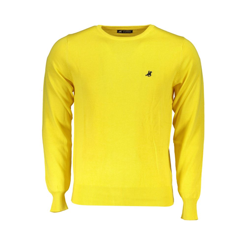 Sweatshirt by U.S. Grand Polo for men in cotton yellow features an enviable silhouette, showcasing a premium and refined crew neckline for a truly enviable finish.