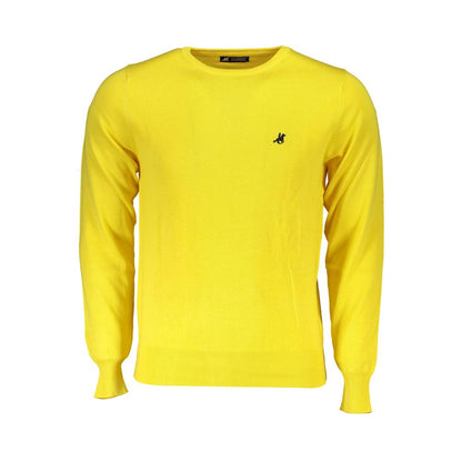 Sweatshirt by U.S. Grand Polo for men in cotton yellow features an enviable silhouette, showcasing a premium and refined crew neckline for a truly enviable finish.