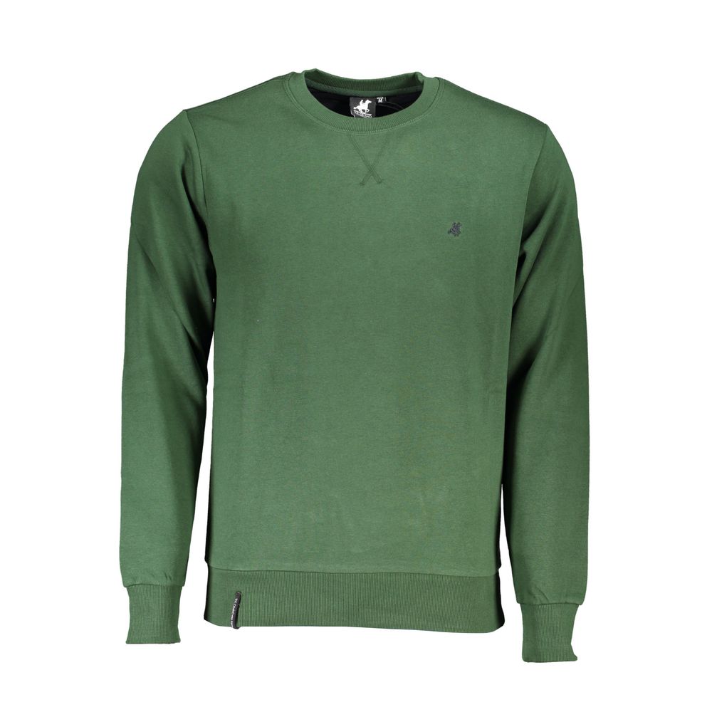 Sweatshirt by U.S. Grand Polo for men in cotton polyester green features an exquisite silhouette, showcasing and crew neckline details for a exquisite look.