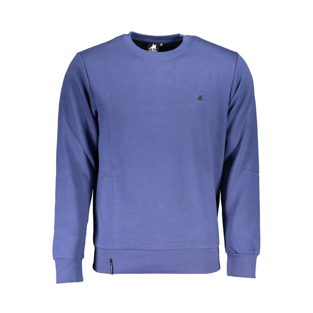 Sweatshirt by U.S. Grand Polo for men in cotton polyester blue features an magnificent silhouette, showcasing a sophisticated crew neckline and detail for a truly magnificent finish.