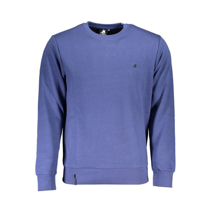 Sweatshirt by U.S. Grand Polo for men in cotton polyester blue features an magnificent silhouette, showcasing a sophisticated crew neckline and detail for a truly magnificent finish.