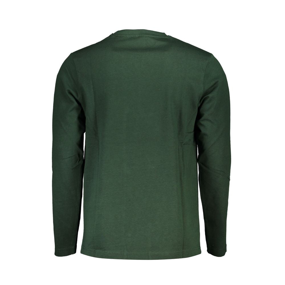 Activewear T-Shirt by U.S. Grand Polo for men in cotton green presents a kinetic silhouette, showcasing the kinetic and alongside functional for a premium, athletic look.