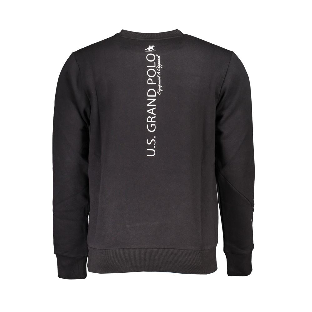 Sweatshirt by U.S. Grand Polo for men in cotton polyester black features an exquisite silhouette, showcasing and details for a exquisite look.