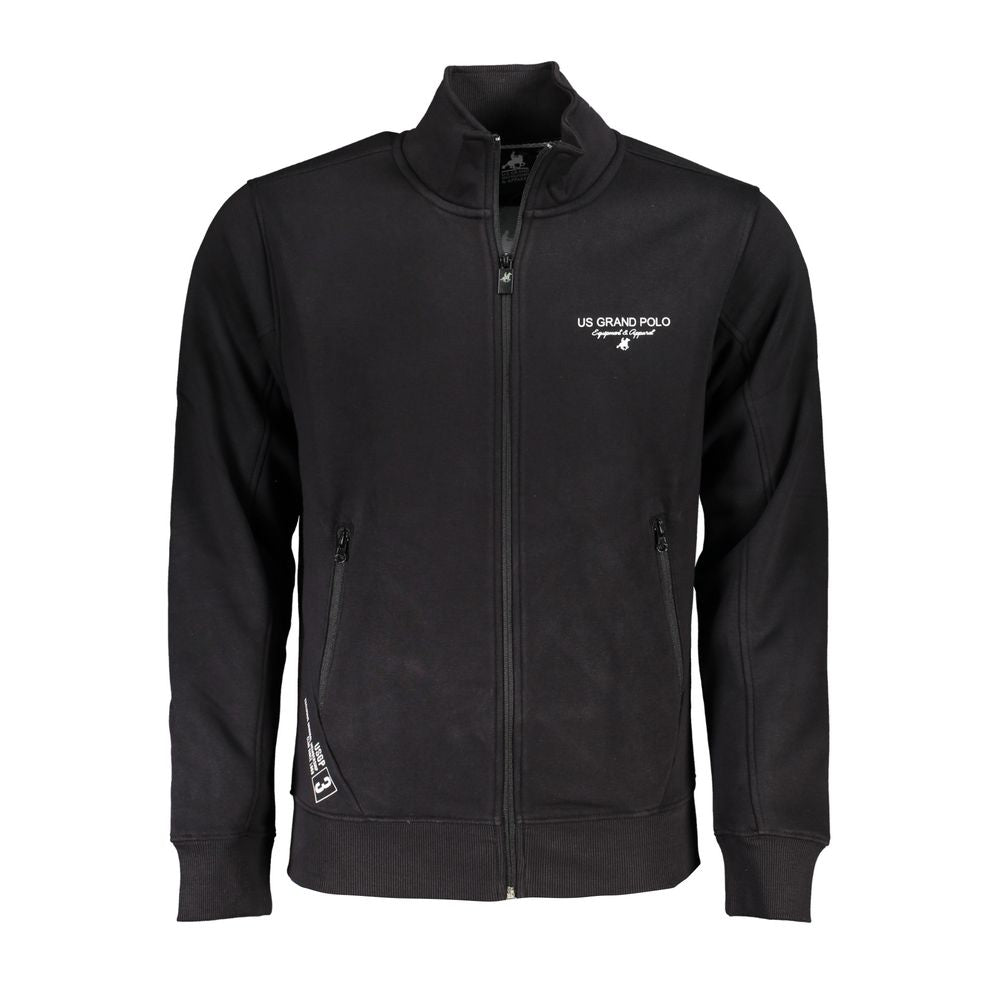 Sweatshirt by U.S. Grand Polo for men in cotton polyester black features an magnificent silhouette, showcasing a sophisticated and detail for a truly magnificent finish.