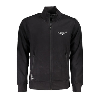 Sweatshirt by U.S. Grand Polo for men in cotton polyester black features an magnificent silhouette, showcasing a sophisticated and detail for a truly magnificent finish.