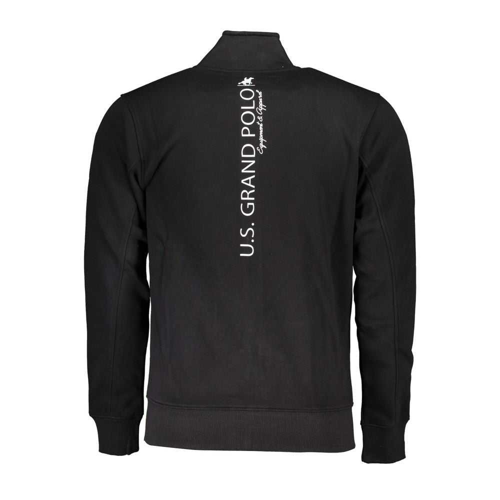Sweatshirt by U.S. Grand Polo for men in cotton polyester black presents a smart casual silhouette, featuring a smart casual and for a sophisticated look.