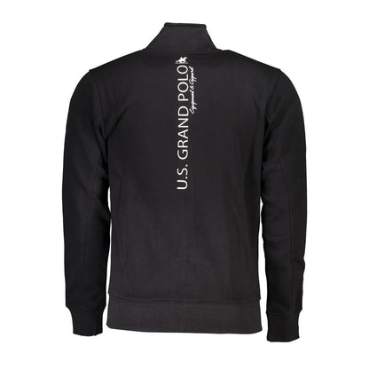 Sweatshirt by U.S. Grand Polo for men in cotton polyester black presents a smart casual silhouette, featuring a smart casual and for a sophisticated look.