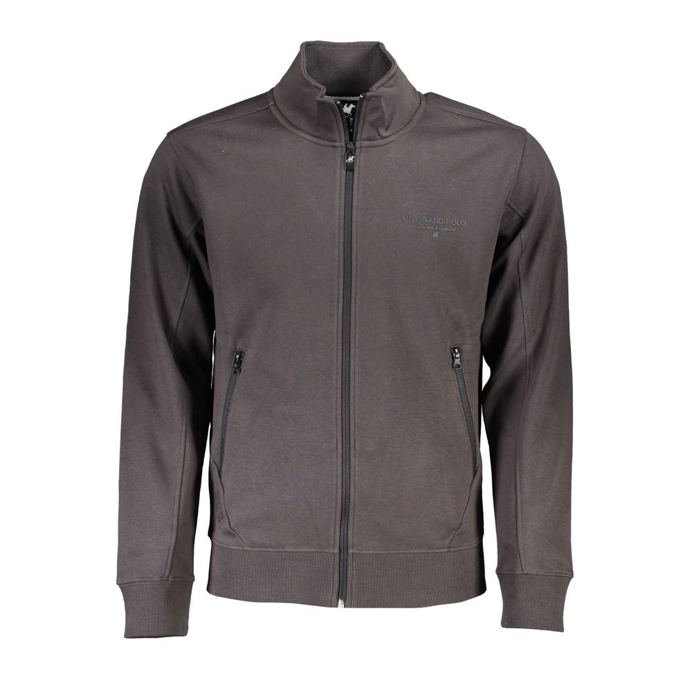 Sweatshirt by U.S. Grand Polo for men in cotton polyester gray features an exquisite silhouette, showcasing and details for a exquisite look.