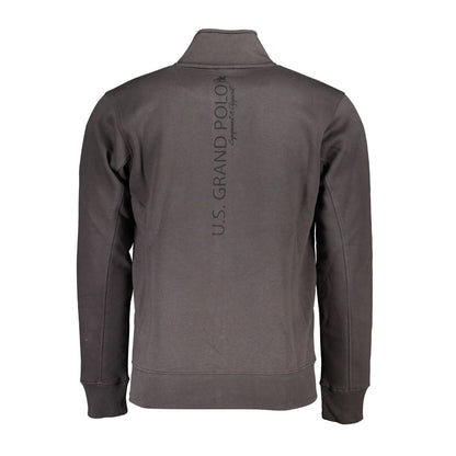 Sweatshirt by U.S. Grand Polo for men in cotton polyester gray features an provocated silhouette, detailed with a provocated and a refined for a sophisticated aesthetic.