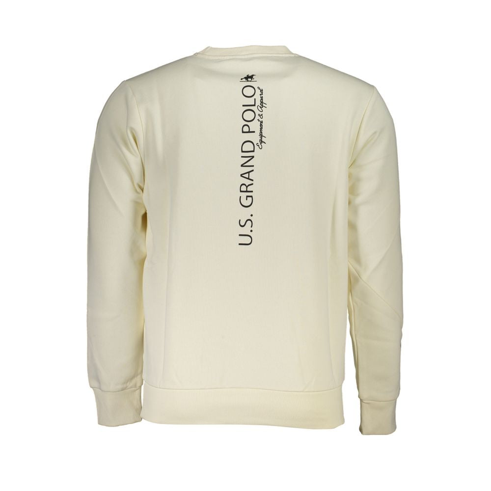 Sweatshirt by U.S. Grand Polo for men in cotton polyester white showcases a slouchy chic silhouette, artfully detailed with a slouchy chic and for a slouchy chic finish.