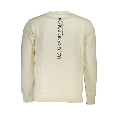 Sweatshirt by U.S. Grand Polo for men in cotton polyester white showcases a slouchy chic silhouette, artfully detailed with a slouchy chic and for a slouchy chic finish.