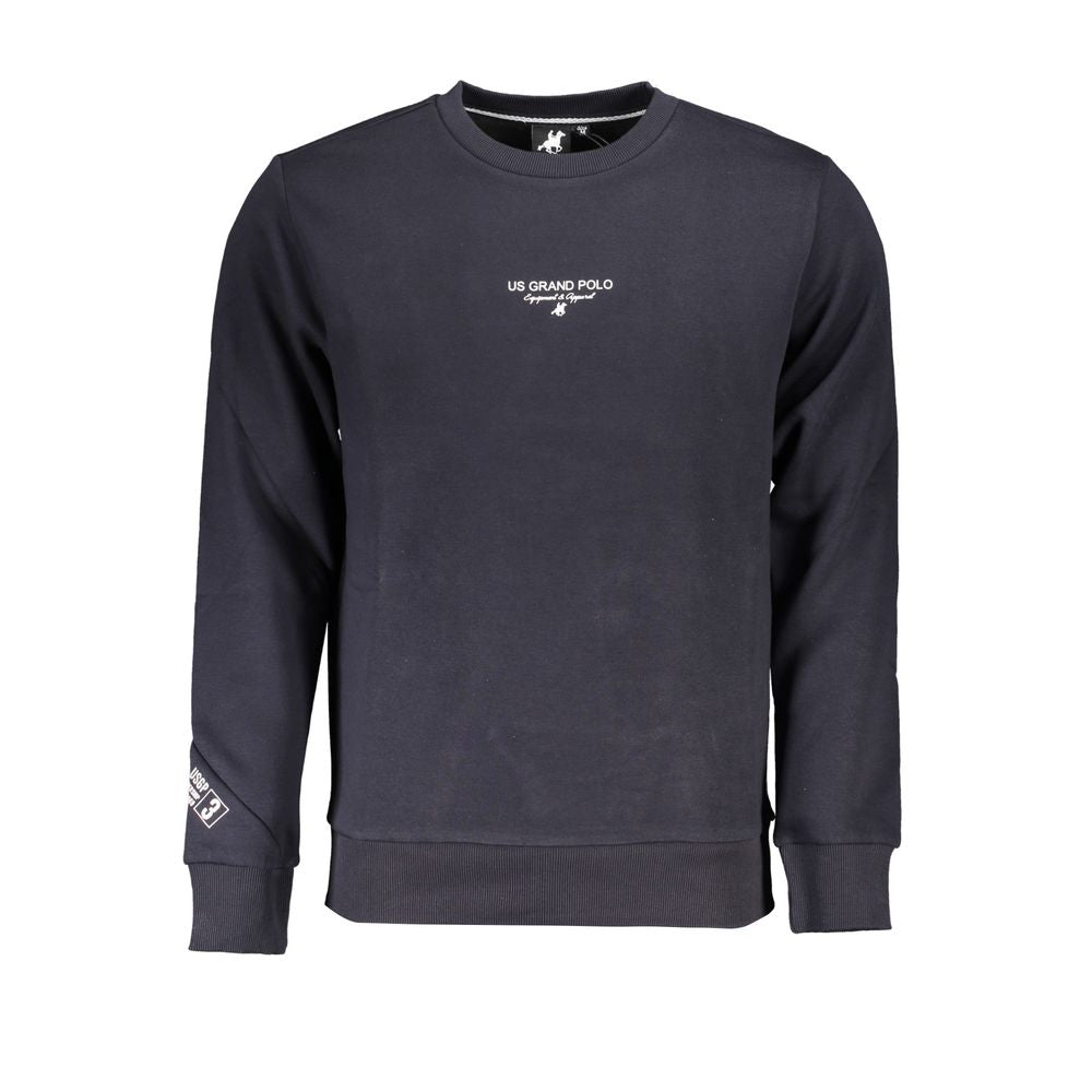 Hooded Sweatshirt by U.S. Grand Polo for men in cotton polyester blue features an magnificent silhouette, showcasing a sophisticated hooded neckline and detail for a truly magnificent finish.