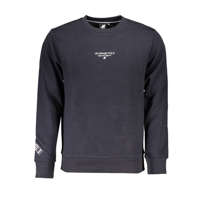 Hooded Sweatshirt by U.S. Grand Polo for men in cotton polyester blue features an magnificent silhouette, showcasing a sophisticated hooded neckline and detail for a truly magnificent finish.