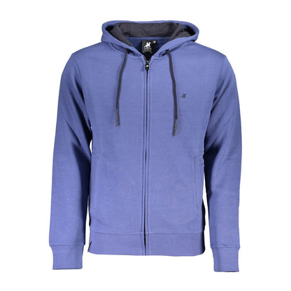 Hooded Sweatshirt by U.S. Grand Polo for men in cotton polyester blue presents a smart casual silhouette, featuring a smart casual hooded neckline and for a sophisticated look.