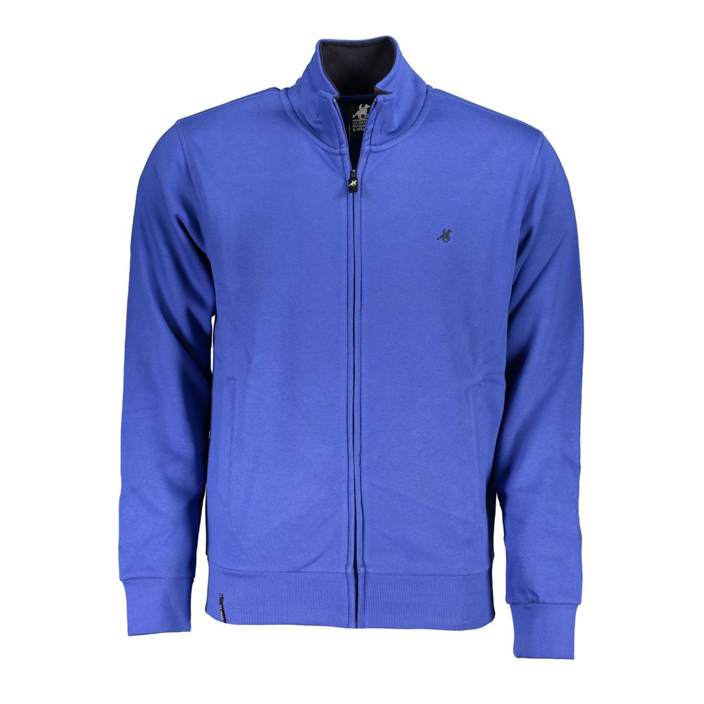 Sweatshirt by U.S. Grand Polo for men in cotton polyester blue features an provocated silhouette, detailed with a provocated and a refined for a sophisticated aesthetic.