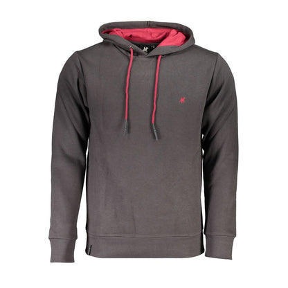 Hooded Sweatshirt by U.S. Grand Polo for men in cotton polyester gray features an magnificent silhouette, showcasing a sophisticated hooded neckline and detail for a truly magnificent finish.