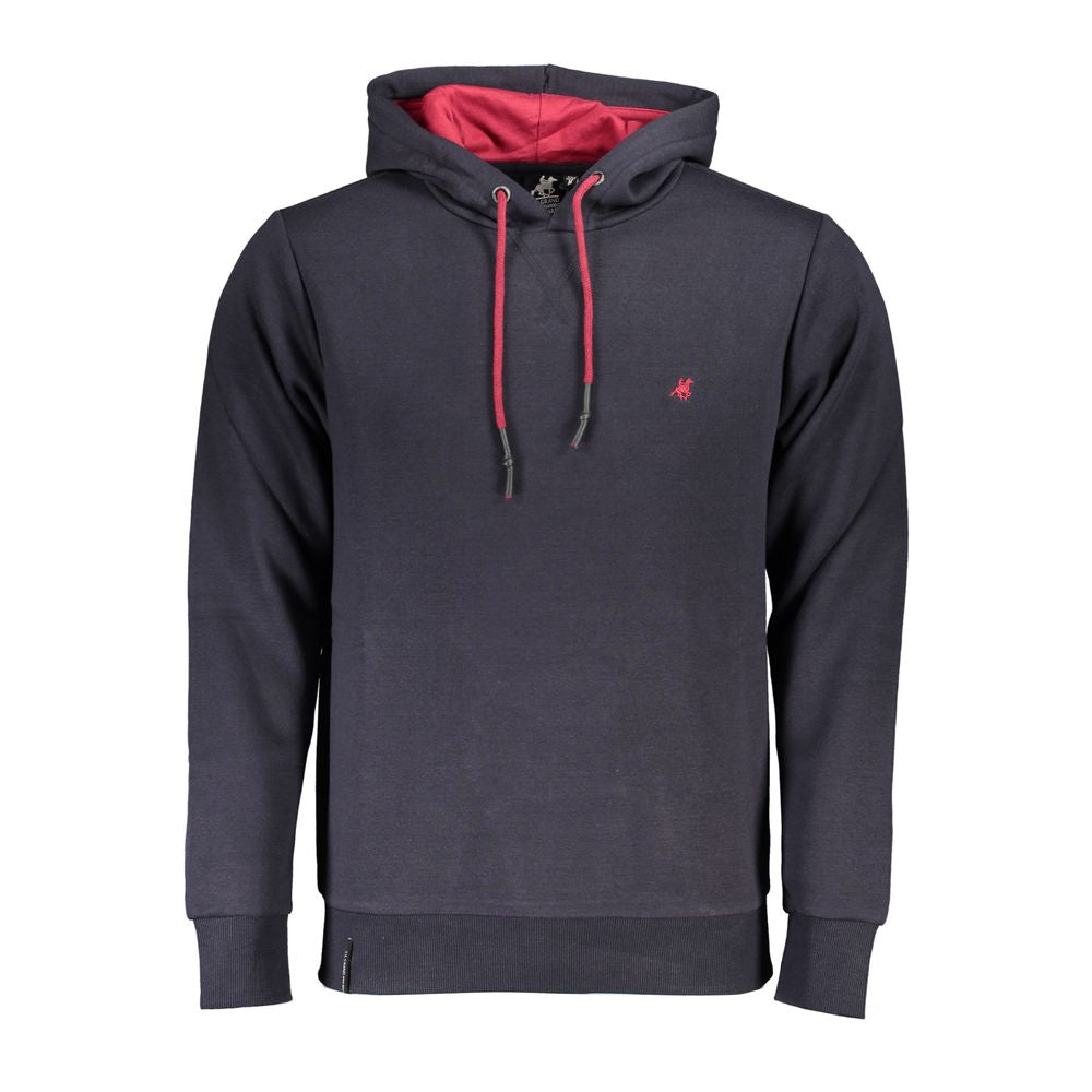 Hooded Sweatshirt by U.S. Grand Polo for men in cotton polyester blue features an enviable silhouette, showcasing a premium and refined hooded neckline for a truly enviable finish.