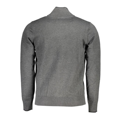 Cardigan by U.S. Grand Polo for men in nylon & viscose gray features an impeccable silhouette, showcasing a sophisticated and detail for a truly impeccable finish.
