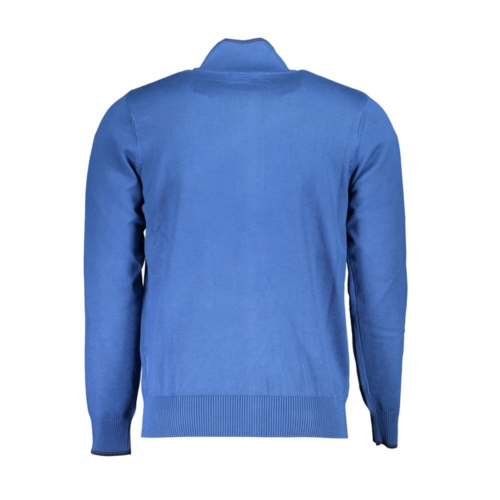 Cardigan by U.S. Grand Polo for men in nylon & viscose black & blue showcases a captivating silhouette, artfully detailed with a captivating and for a truly sophisticated captivating look.