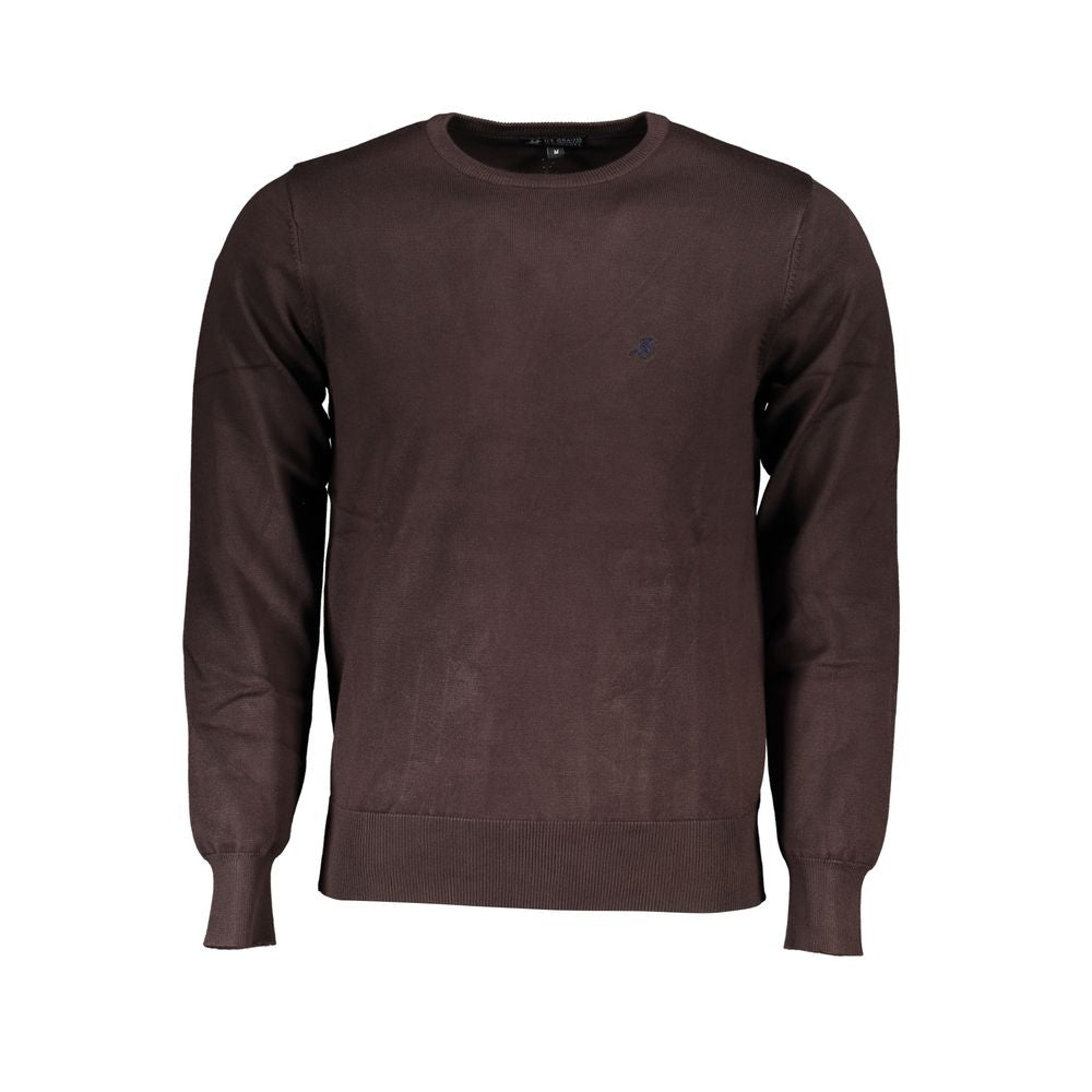 Sweatshirt by U.S. Grand Polo for men in nylon & viscose brown & green features an provocated silhouette, detailed with a provocated and a refined crew neckline for a sophisticated aesthetic.