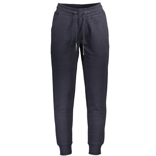 Jogger Sweatpants by U.S. Grand Polo for men in cotton polyester blue features an ergonomic and with a ergonomic long, showcasing innovative adjustable-waistband for a ergonomic look.