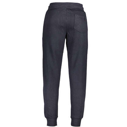 Jogger Sweatpants by U.S. Grand Polo for men in cotton polyester blue features an sporty with a and long, showcasing sporty adjustable-waistband.