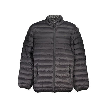Windbreaker Jacket by U.S. Grand Polo for men in polyester black features an magnificent silhouette, showcasing the sophisticated and functional pockets & windproof for a premium, magnificent look.