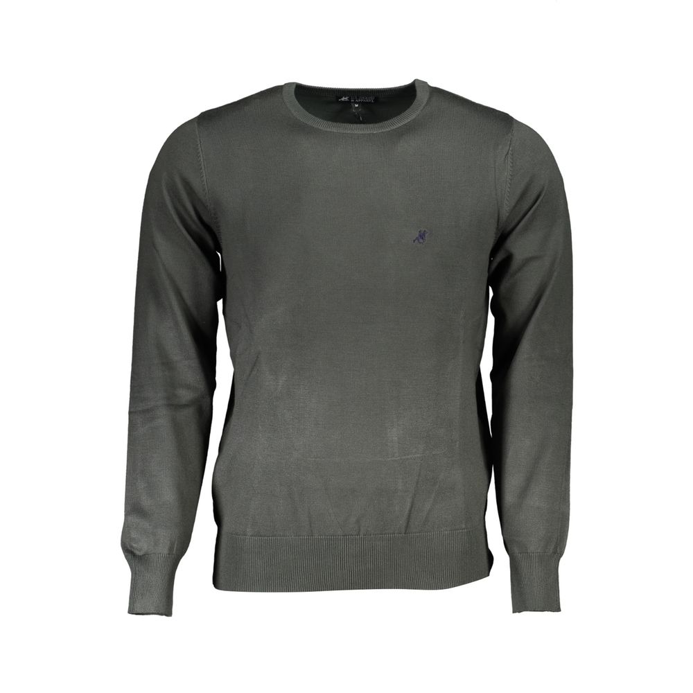 Sweatshirt by U.S. Grand Polo for men in nylon & viscose green showcases a slouchy chic silhouette, artfully detailed with a slouchy chic crew neckline and for a slouchy chic finish.