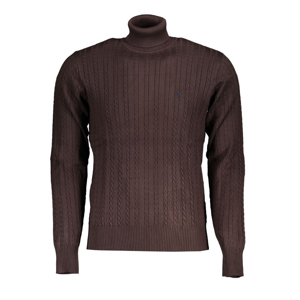 This Sweater by U.S. Grand Polo for men in nylon & viscose brown presents a understated silhouette, featuring a sophisticated turtle neckline and for a understated finish.