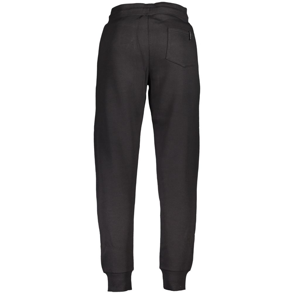 Jogger Sweatpants by U.S. Grand Polo for men in cotton polyester black features an sporty with a and long, showcasing sporty adjustable-waistband.