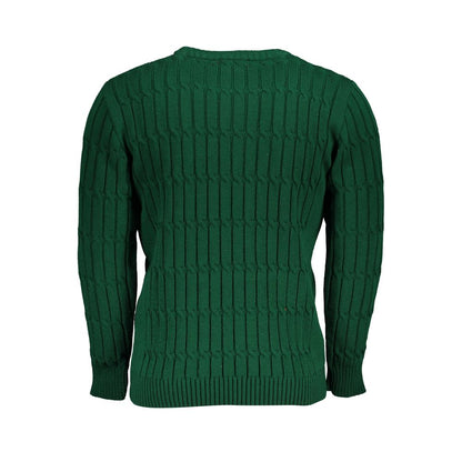 Sweatshirt by U.S. Grand Polo for men in acrylic green features an provocated silhouette, detailed with a provocated and a refined for a sophisticated aesthetic.