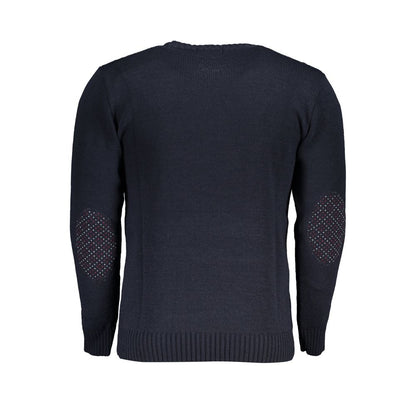 Sweatshirt by U.S. Grand Polo for men in acrylic blue & patterned features an magnificent silhouette, showcasing a sophisticated crew neckline and detail for a truly magnificent finish.