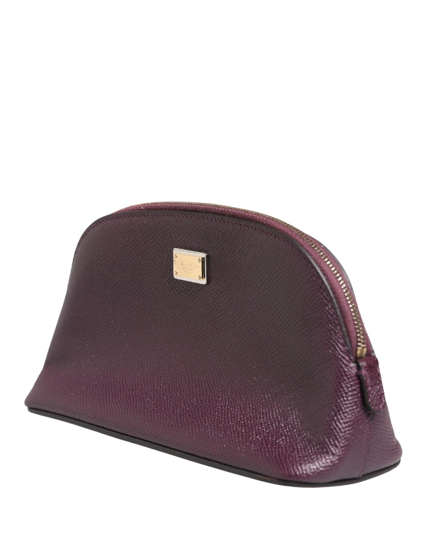 Card Case by Dolce & Gabbana for women in calfskin leather purple features a distinguished silhouette, showcasing the distinguished design of the Calfskin Leather Card Case with refined zip-around.