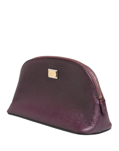 Card Case by Dolce & Gabbana for women in calfskin leather purple features a distinguished silhouette, showcasing the distinguished design of the Calfskin Leather Card Case with refined zip-around.