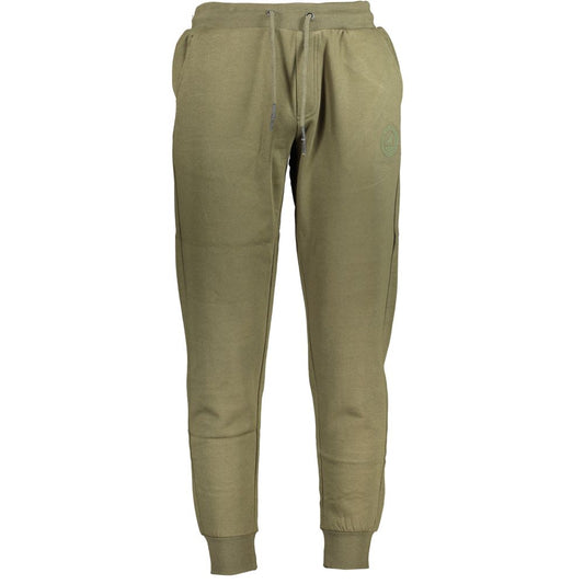 Joggers by U.S. Grand Polo for men in cotton polyester green & print features an sartorial and long with a cut for a sartorial finish.