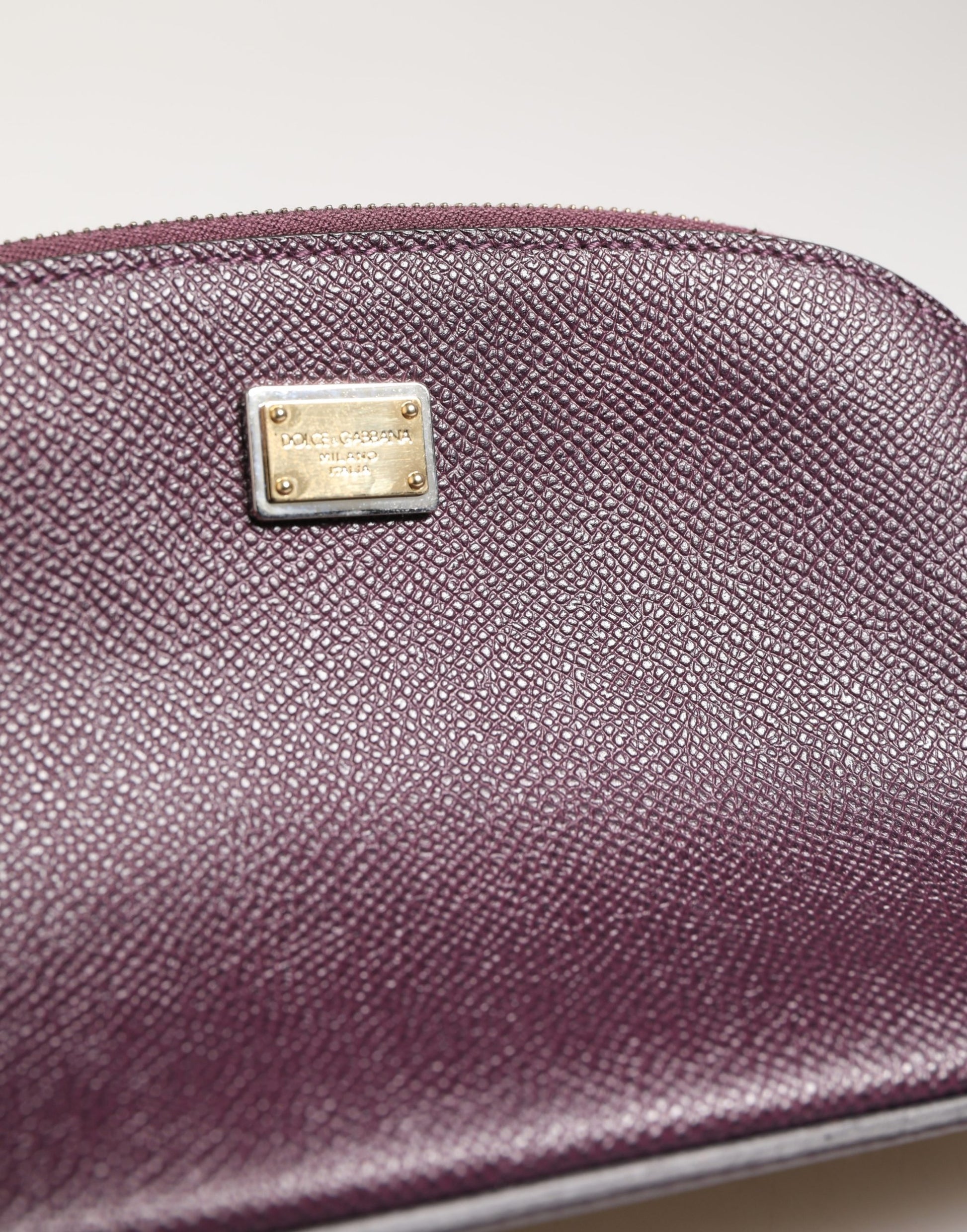 Card Case by Dolce & Gabbana for women in calfskin leather purple features an refined silhouette from the Calfskin Leather Card Case collection, highlighting refined zip-around for a premium and sophisticated look.
