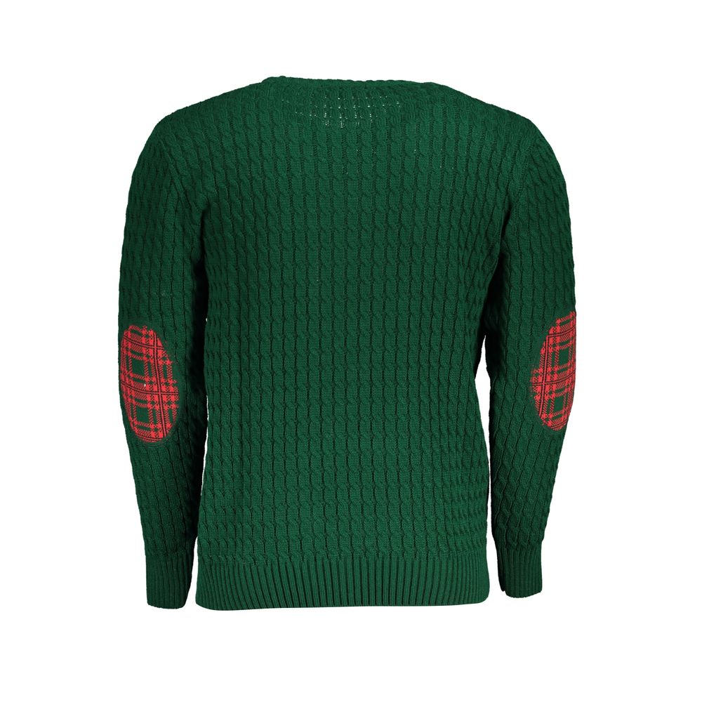 Sweatshirt by U.S. Grand Polo for men in acrylic green features an exquisite silhouette, showcasing and details for a exquisite look.