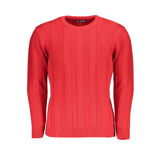 Sweatshirt by U.S. Grand Polo for men in acrylic red features an enviable silhouette, showcasing a premium and refined crew neckline for a truly enviable finish.