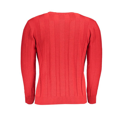 Sweatshirt by U.S. Grand Polo for men in acrylic red features an magnificent silhouette, showcasing a sophisticated crew neckline and detail for a truly magnificent finish.