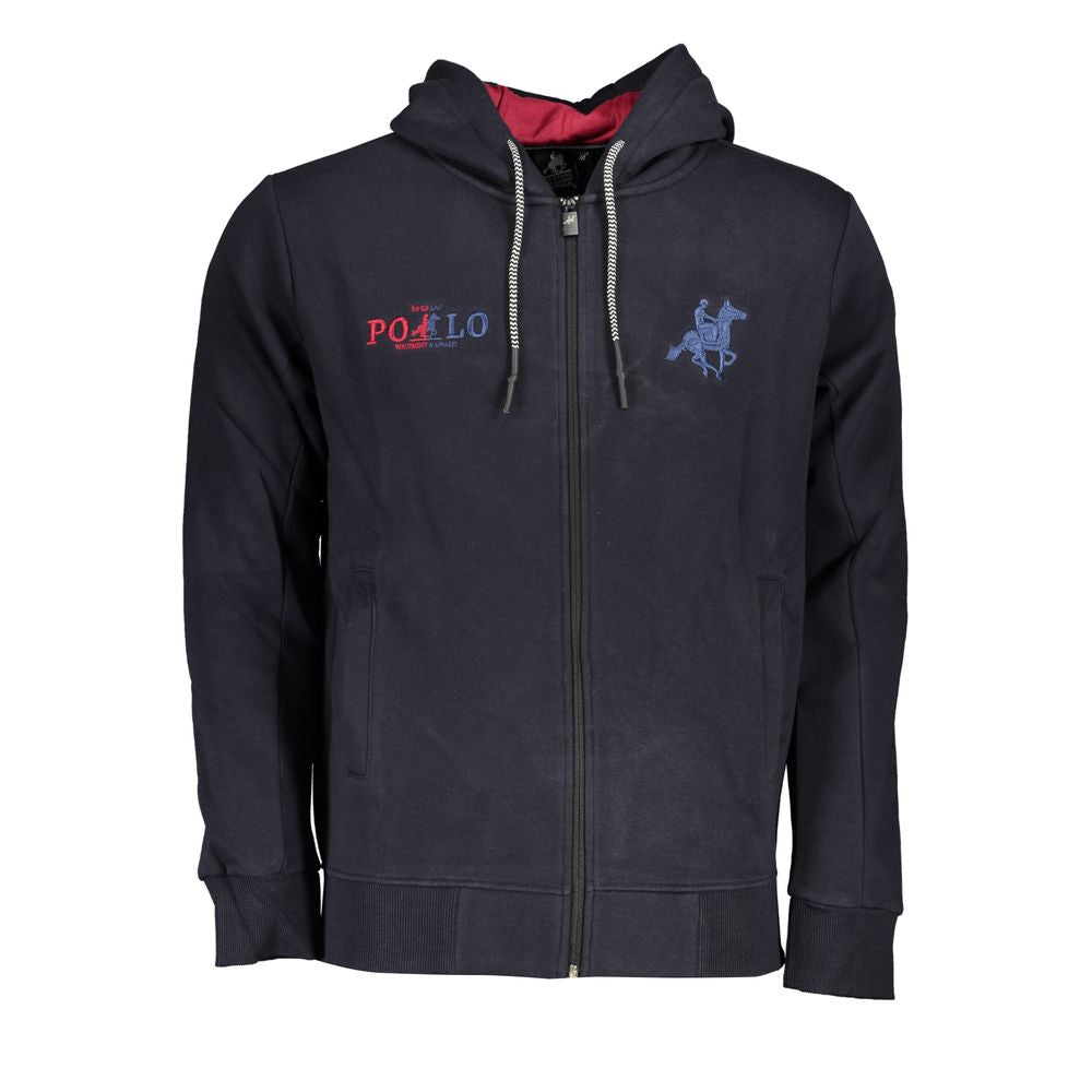 Hooded Sweatshirt Hoodie by U.S. Grand Polo for men in cotton polyester blue showcases a city-ready silhouette, artfully detailed with a signature hooded neckline and for a city-ready finish.
