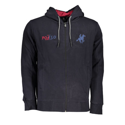 Hooded Sweatshirt Hoodie by U.S. Grand Polo for men in cotton polyester blue showcases a city-ready silhouette, artfully detailed with a signature hooded neckline and for a city-ready finish.