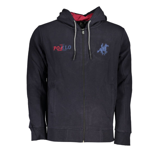 Hooded Sweatshirt Hoodie by U.S. Grand Polo for men in cotton polyester blue showcases a city-ready silhouette, artfully detailed with a signature hooded neckline and for a city-ready finish.