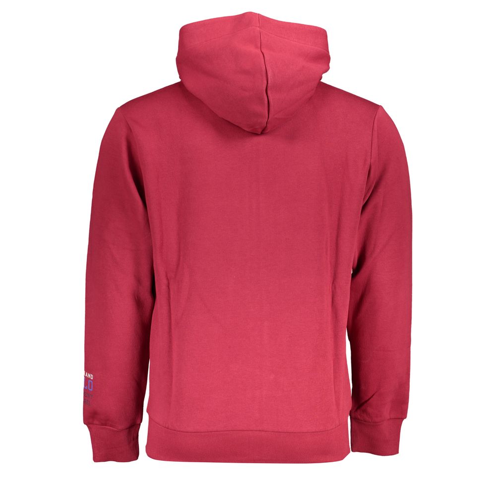 Hooded Sweatshirt Hoodie by U.S. Grand Polo for men in cotton polyester red & print features an luminous silhouette, showcasing a sophisticated hooded neckline and for a truly luminous look.
