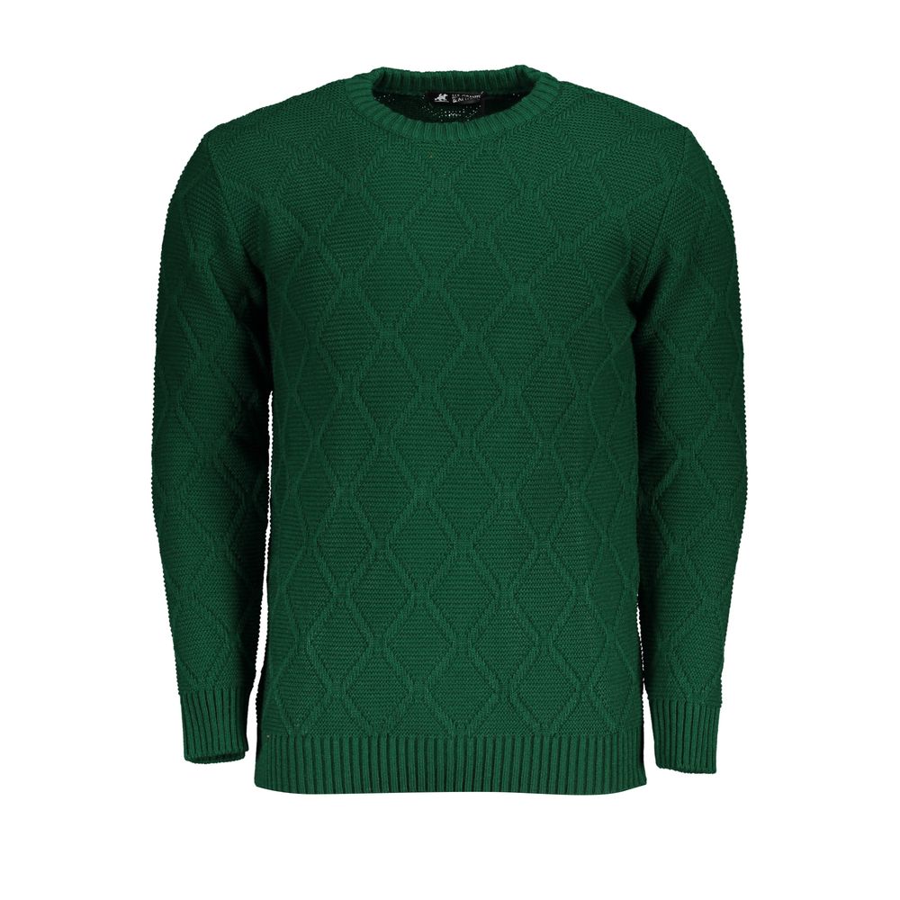 Sweatshirt by U.S. Grand Polo for men in acrylic green & signature features an exquisite silhouette, showcasing and crew neckline details for a exquisite look.