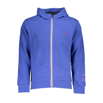 Hooded Sweatshirt Hoodie by U.S. Grand Polo for men in cotton polyester blue, signature-print & print showcases a city-ready silhouette, artfully detailed with a signature hooded neckline and for a city-ready finish.