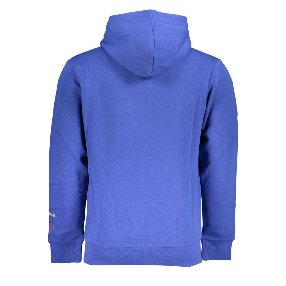 Hooded Sweatshirt Hoodie by U.S. Grand Polo for men in cotton polyester blue, signature-print & print features a edgy silhouette, detailed with a edgy and for a refined finish.